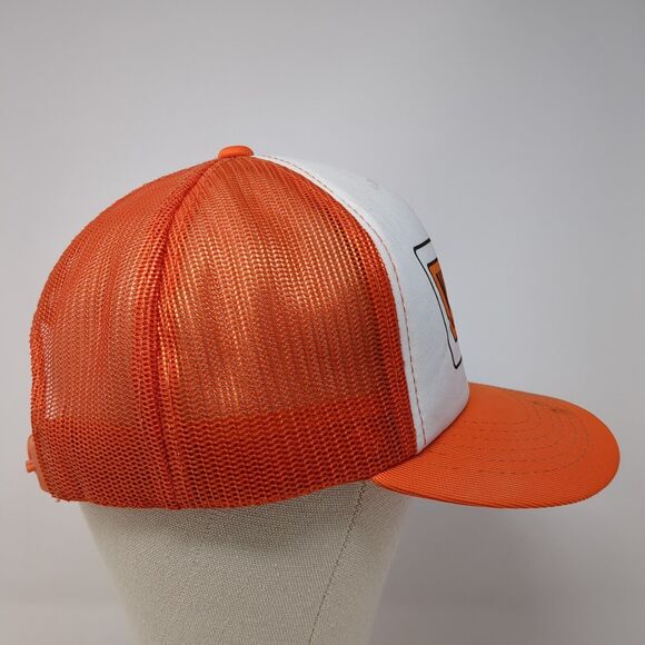 Yellow Snapback Trucker Hat Orange OS Adjustable Mesh Back 6 Panel YoungAn - Picture 4 of 8